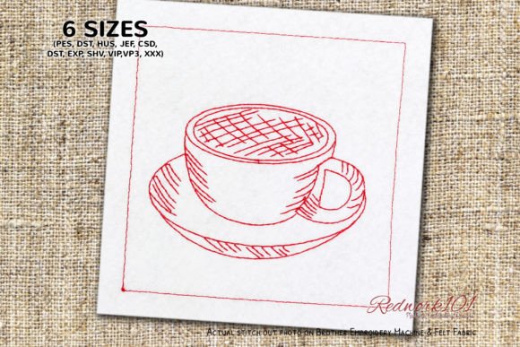 Coffee Cup in Saucer: A Whimsical Embroidery Review
