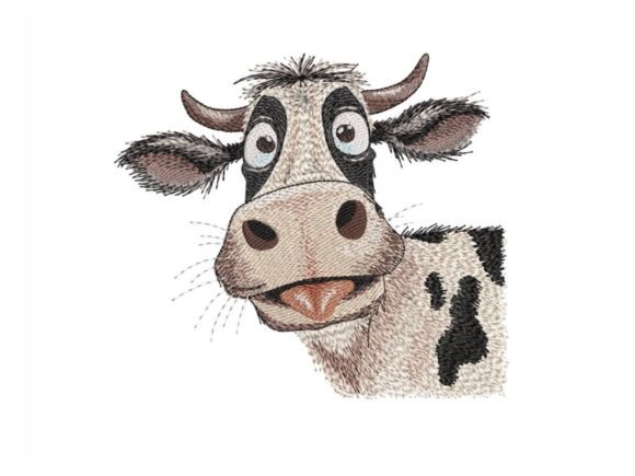 Quirky Cow: A Festive Farm Animal Design for Holiday Sales